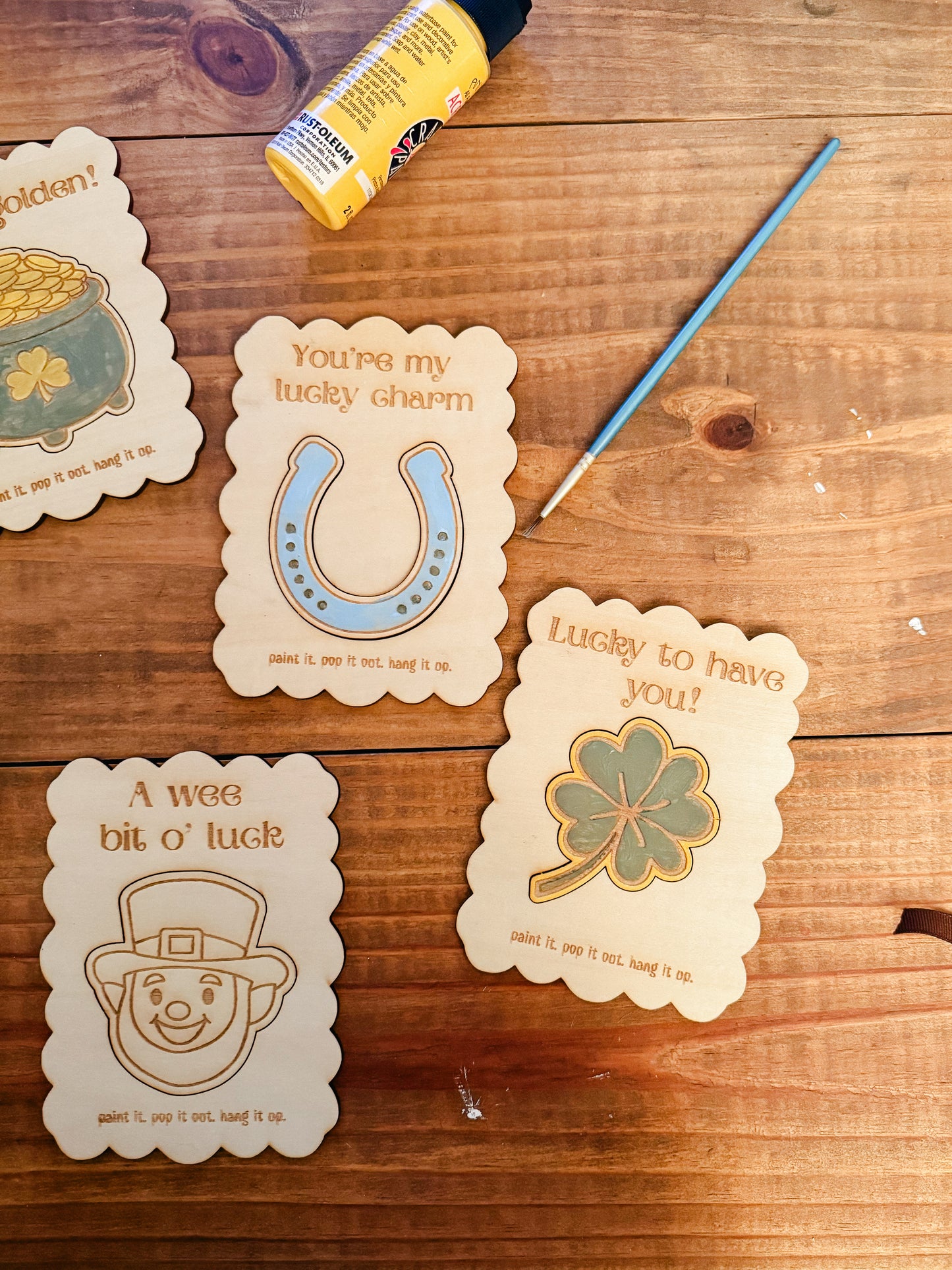 St. Patricks Day Pop-out Magnet Paint Kits