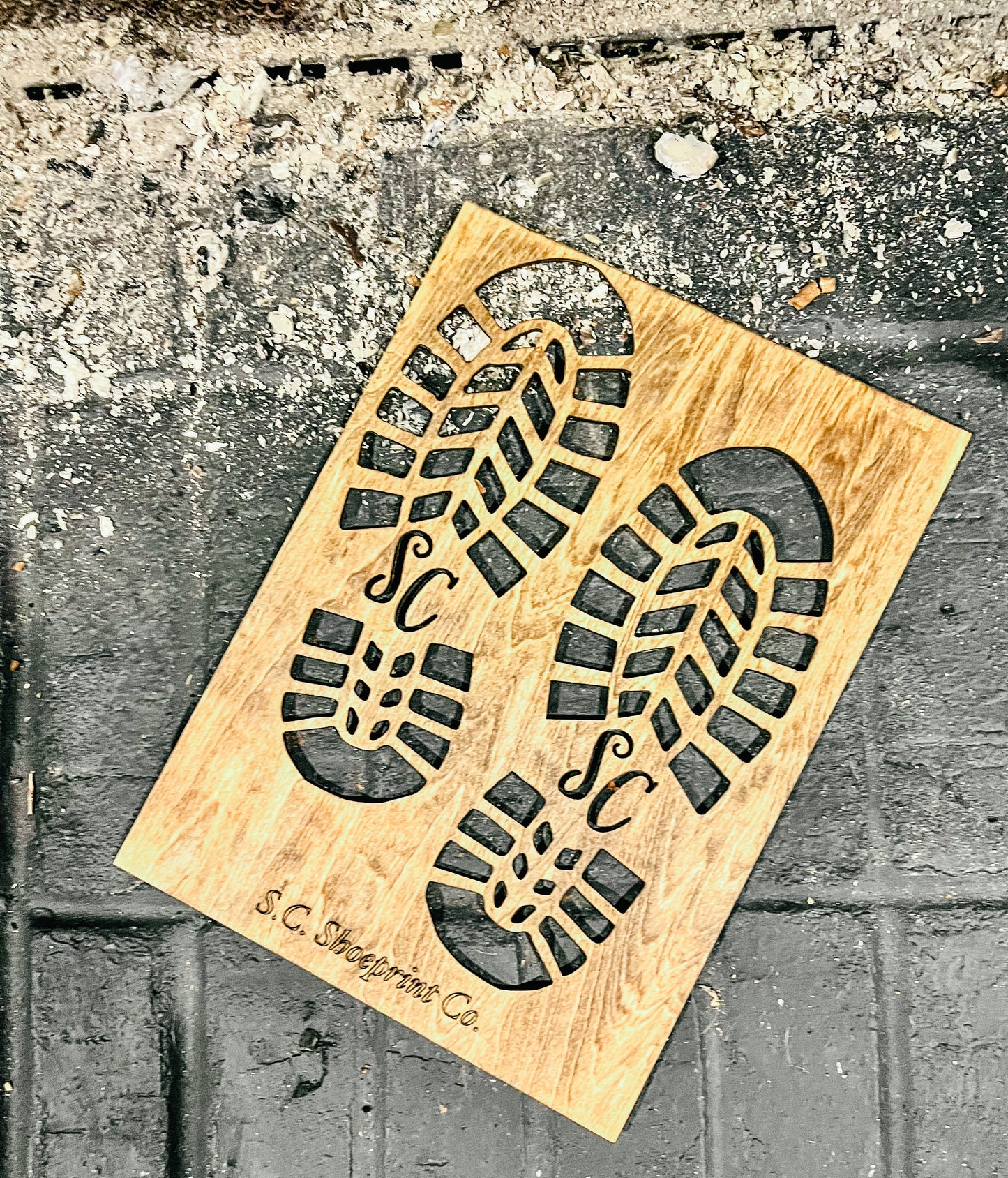 Santa Shoe Print Stencil