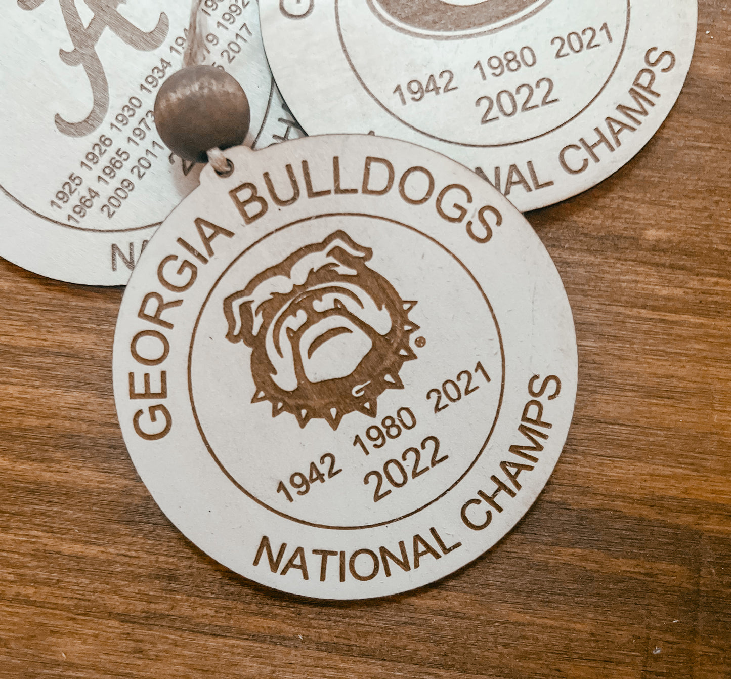 Vintage National Champion Christmas Ornaments