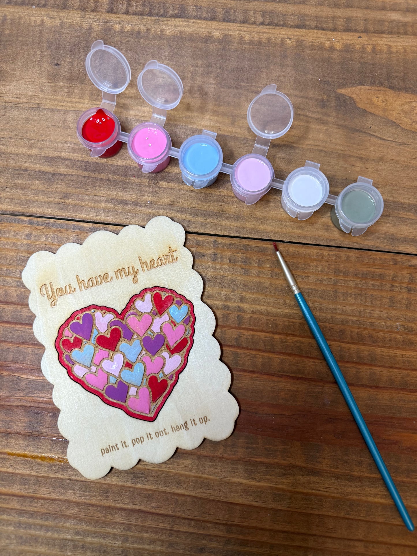 Pop-out Valentine Paint Kits