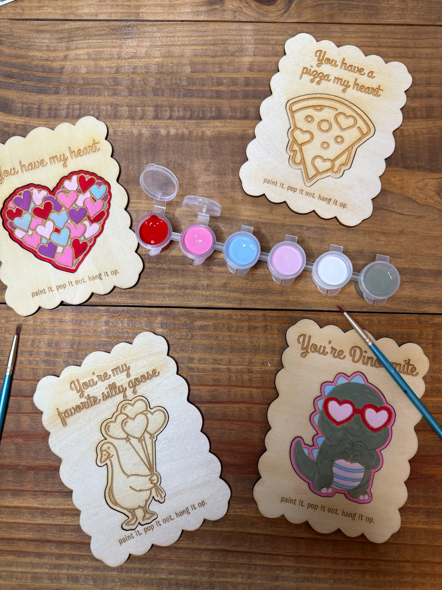 Pop-out Valentine Paint Kits