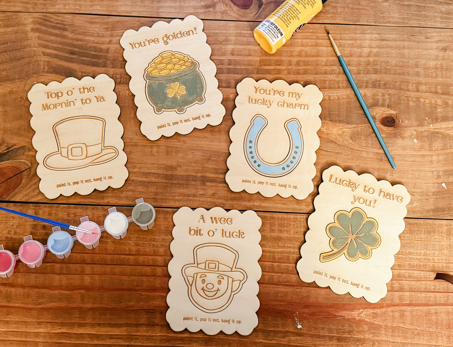 St. Patricks Day Pop-out Magnet Paint Kits