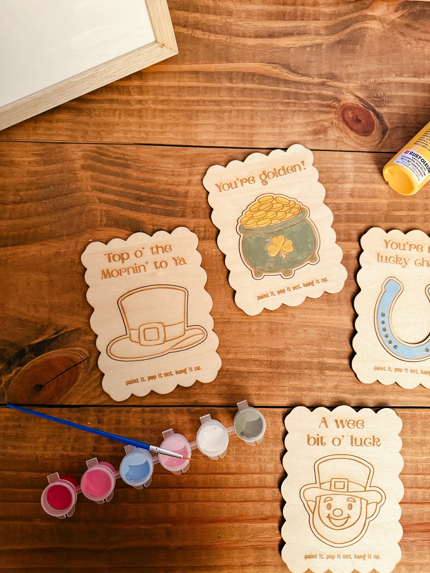St. Patricks Day Pop-out Magnet Paint Kits
