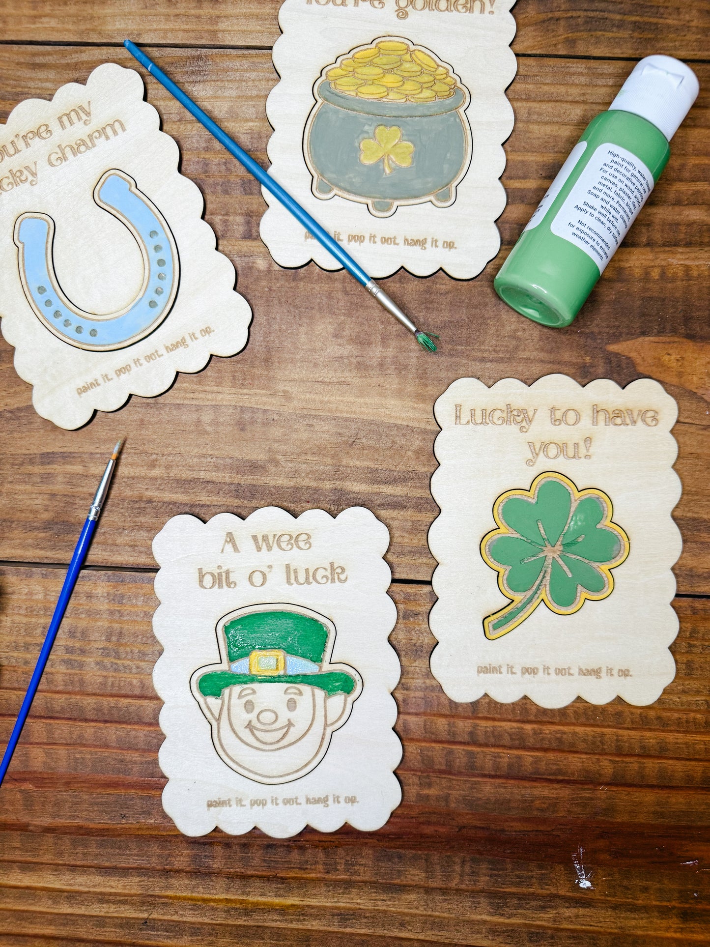 St. Patricks Day Pop-out Magnet Paint Kits