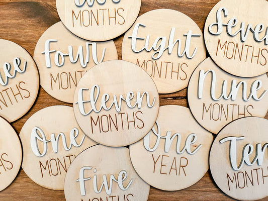 Monthly Baby Milestone Circles