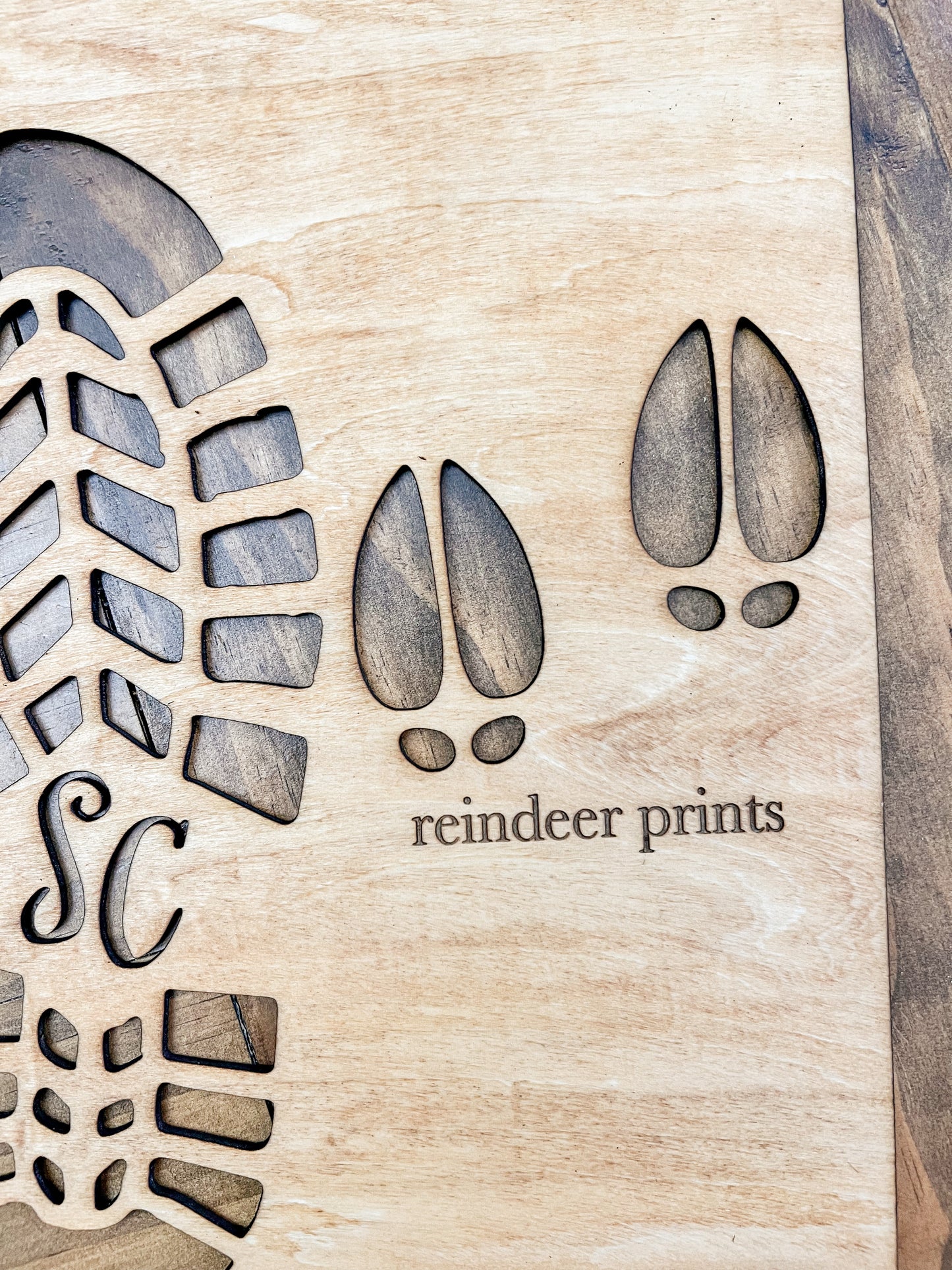 Santa & Reindeer Shoe Print Stencil