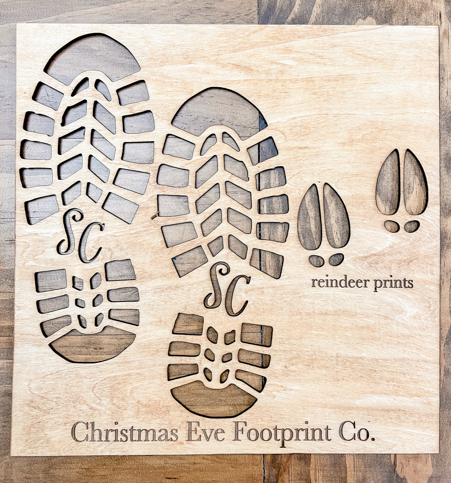 Santa & Reindeer Shoe Print Stencil